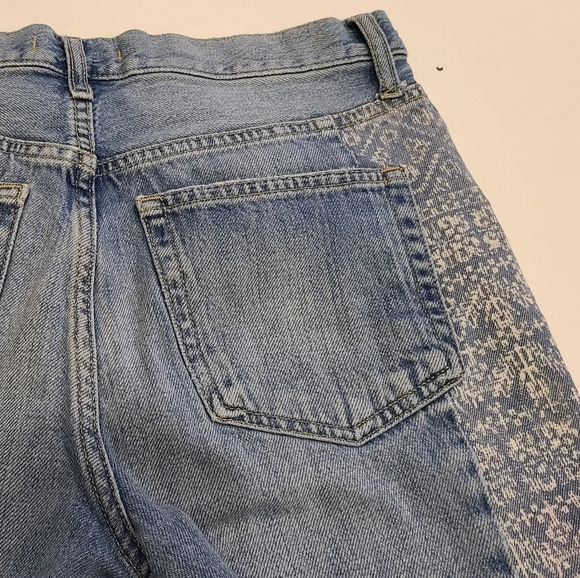 Free people women's Jeans sz.27 raw hem buttons fly Boyfriend - Picture 12 of 13